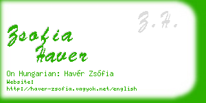 zsofia haver business card